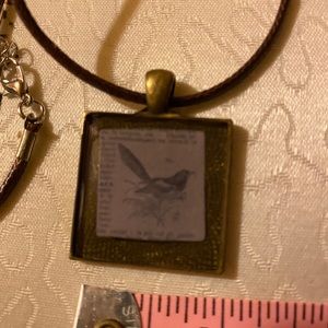 Hand made vintage bird Necklace